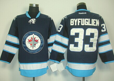 Winnipeg Jets #33 Dustin Byfuglien Navy Blue Jersey