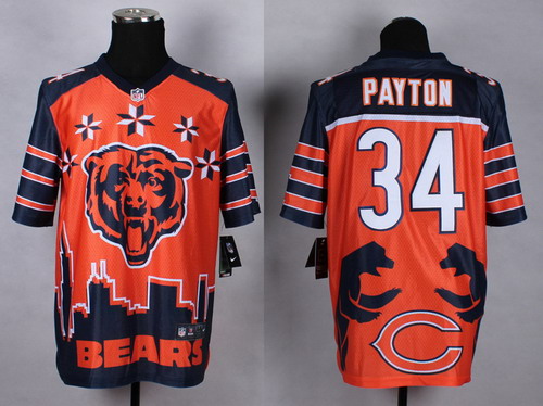 Nike Chicago Bears #34 Walter Payton 2015 Noble Fashion Elite Jersey