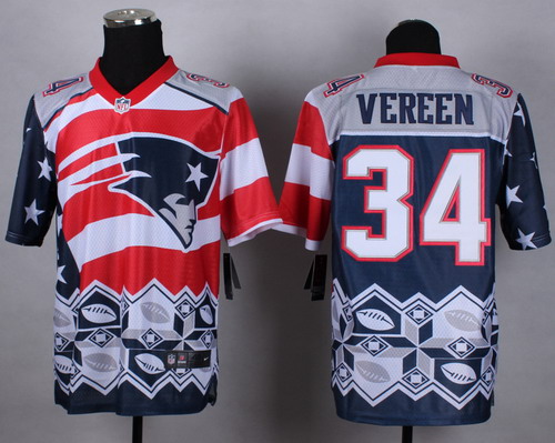 Nike New England Patriots #34 Shane Vereen 2015 Noble Fashion Elite Jersey