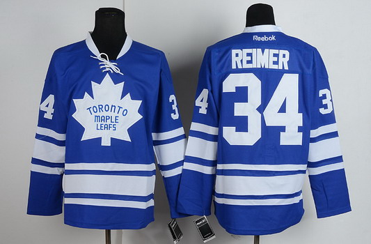 Toronto Maple Leafs #34 James Reimer Blue Third Jersey