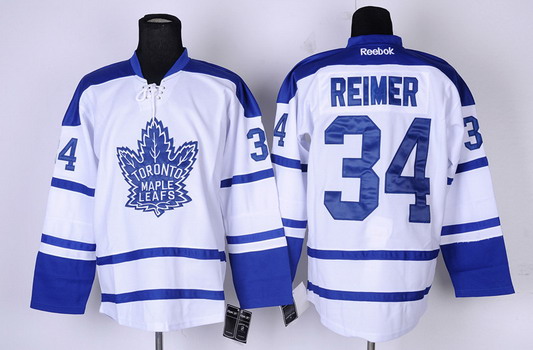Toronto Maple Leafs #34 James Reimer White Third Jersey
