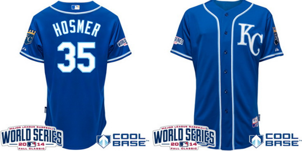 Kansas City Royals #35 Eric Hosmer 2014 World Series 2014 Blue Jersey