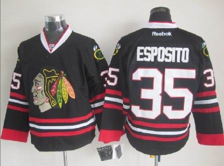 Chicago Blackhawks #35 Tony Esposito Black Jersey
