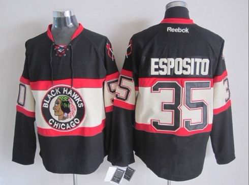 Chicago Blackhawks #35 Tony Esposito Black Third Jersey