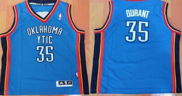 Oklahoma City Thunder #35 Kevin Durant Blue Toddlers Jersey