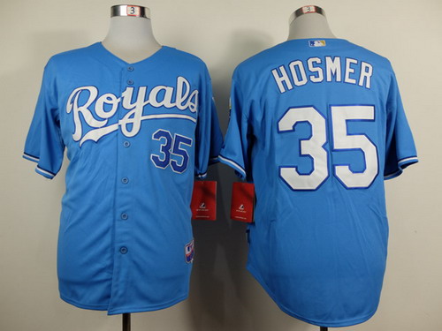 Kansas City Royals #35 Eric Hosmer Light Blue Jersey
