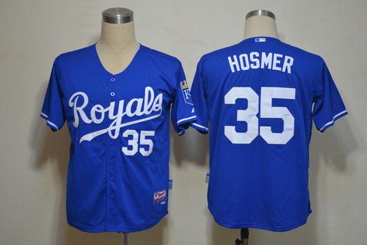 Kansas City Royals #35 Eric Hosmer Navy Blue Jersey