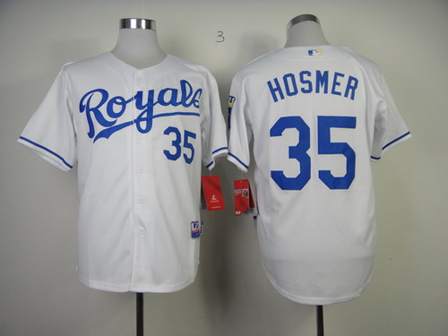Kansas City Royals #35 Eric Hosmer White Jersey