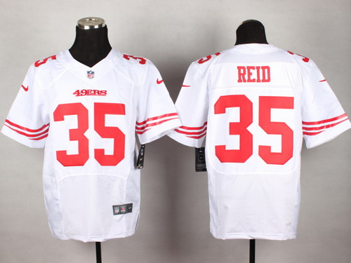Nike San Francisco 49ers #35 Eric Reid White Elite Jersey