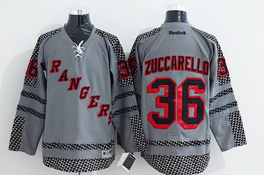 New York Rangers #36 Mats Zuccarello Charcoal Gray Jersey