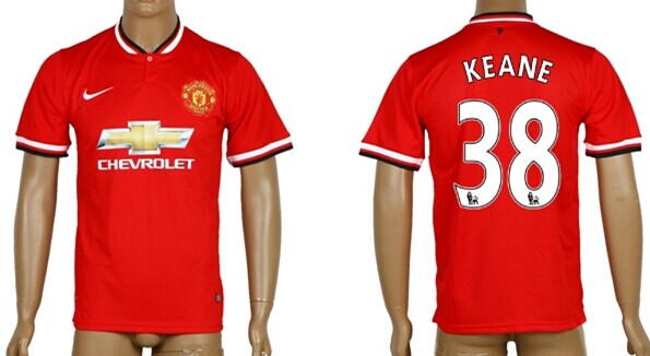 2014/15 Manchester United #38 Keane Home Soccer AAA+ T-Shirt