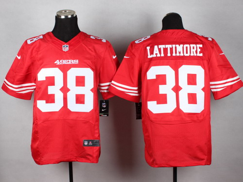 Nike San Francisco 49ers #38 Marcus Lattimore Red Elite Jersey