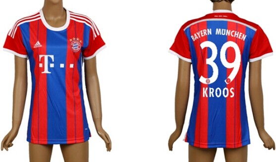 2014/15 Bayern Munchen #39 Kroos Home Soccer AAA+ T-Shirt_Womens