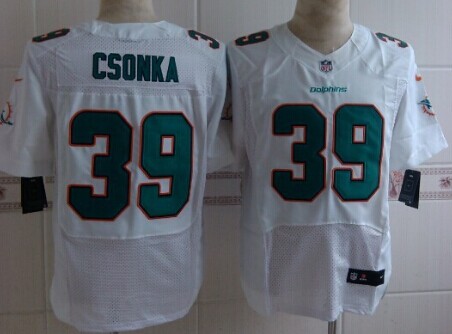 Nike Miami Dolphins #39 Larry Csonka 2013 White Elite Jersey