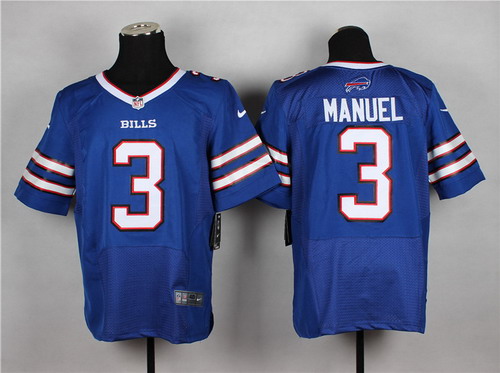 Nike Buffalo Bills #3 EJ Manuel 2013 Light Blue Elite Jersey