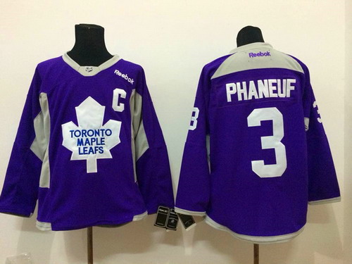 Toronto Maple Leafs #3 Dion Phaneuf 2014 Training Purple Jersey