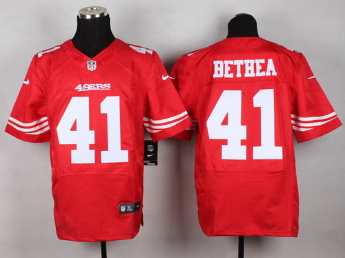 Nike San Francisco 49ers #41 Antoine Bethea Red Elite Jersey