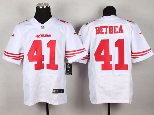 Nike San Francisco 49ers #41 Antoine Bethea White Elite Jersey