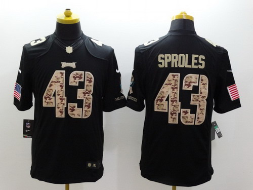 Nike Philadelphia Eagles #43 Darren Sproles Salute to Service Black Limited Jersey