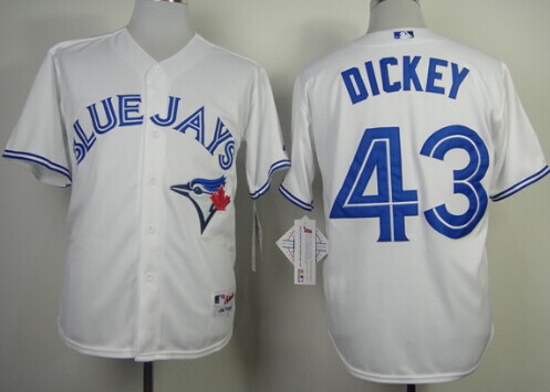 Toronto Blue Jays #43 R.A. Dickey White Jersey