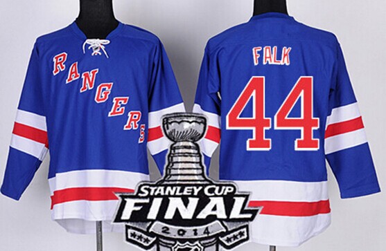 New York Rangers #44 Justin Falk 2014 Stanley Cup Light Blue Jersey