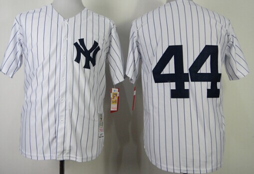 New York Yankees #44 Reggie Jackson 1977 White Throwback Jersey
