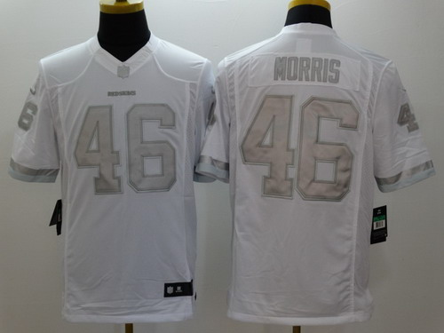Nike Washington Redskins #46 Alfred Morris Platinum White Limited Jersey