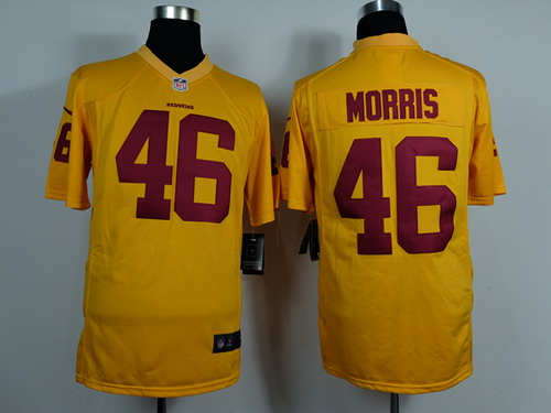 Nike Washington Redskins #46 Alfred Morris Yellow Game Jersey