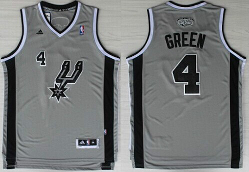 San Antonio Spurs #4 Danny Green Revolution 30 Swingman Gray Jersey