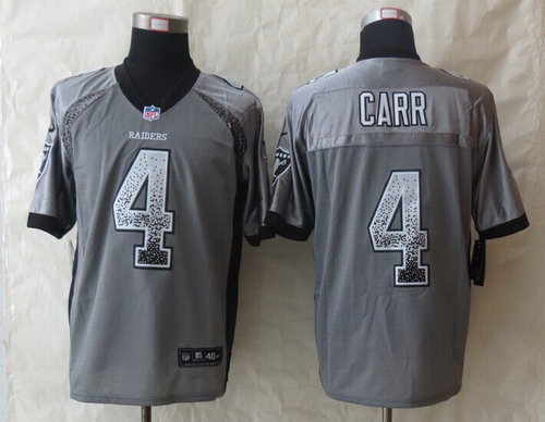 Nike Oakland Raiders #4 Derek Carr 2013 Drift Fashion Gray Elite Jersey