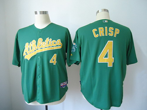 Oakland Athletics #4 Coco Crisp Green Jersey