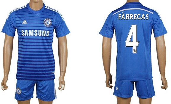 2014/15 Chelsea FC #4 Fabregas Home Soccer Shirt Kit
