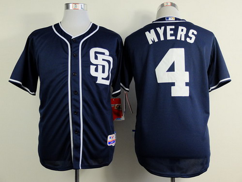 San Diego Padres #4 Wil Myers Navy Blue Jersey