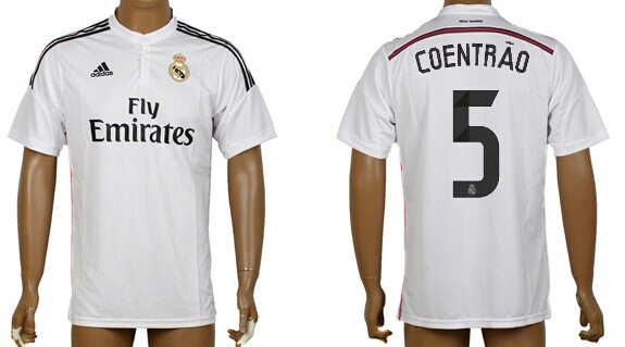 2014/15 Real Madrid #5 Coentrao Home Soccer AAA+ T-Shirt