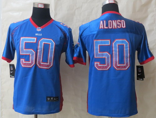 Nike Buffalo Bills #50 Kiko Alonso 2013 Drift Fashion Blue Kids Jersey