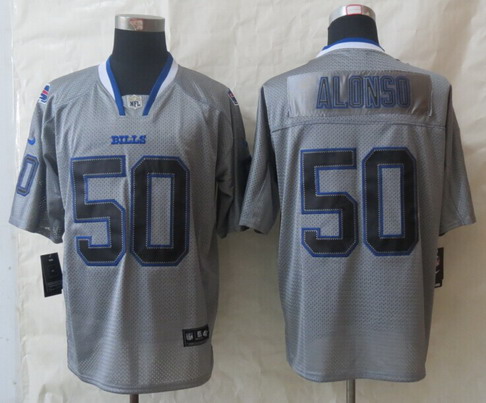 Nike Buffalo Bills #50 Kiko Alonso Lights Out Gray Elite Jersey