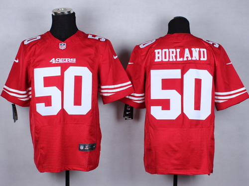 Nike San Francisco 49ers #50 Chris Borland Red Elite Jersey