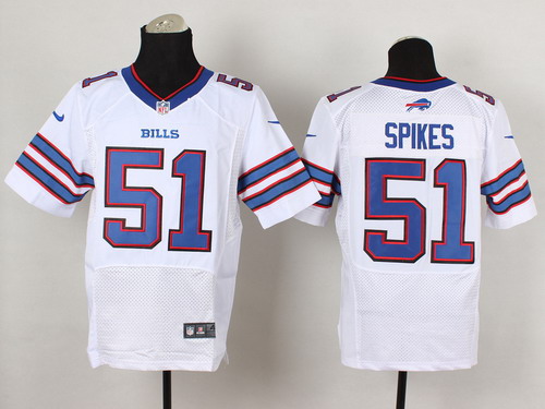 Nike Buffalo Bills #51 Brandon Spikes 2013 White Elite Jersey