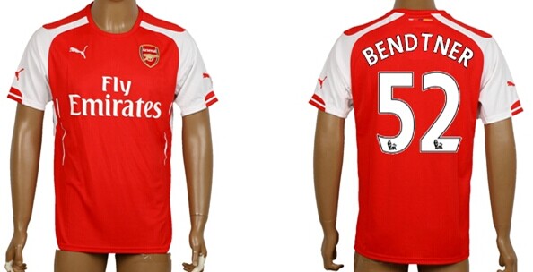 2014/15 Arsenal FC #52 Bendtner Home Soccer AAA+ T-Shirt