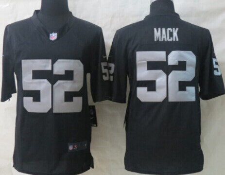 Nike Oakland Raiders #52 Khalil Mack Black Limited Jersey