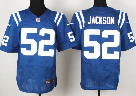 Nike Indianapolis Colts #52 D'Qwell Jackson Blue Elite Jersey