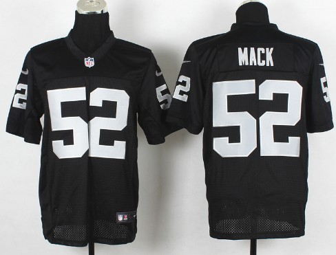 Nike Oakland Raiders #52 Khalil Mack Black Elite Jersey
