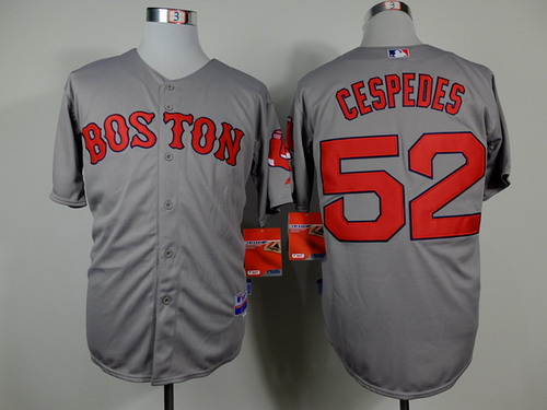 Boston Red Sox #52 Yoenis Cespedes 2014 Gray Jersey