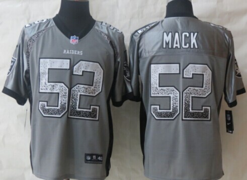 Nike Oakland Raiders #52 Khalil Mack 2013 Drift Fashion Gray Elite Jersey