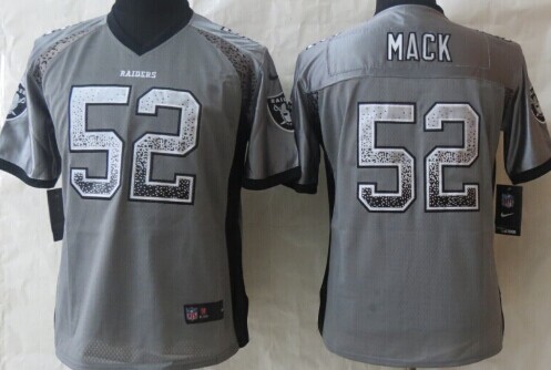 Nike Oakland Raiders #52 Khalil Mack 2013 Drift Fashion Gray Womens Jersey