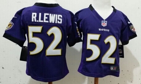 Nike Baltimore Ravens #52 Ray Lewis Purple Toddlers Jersey