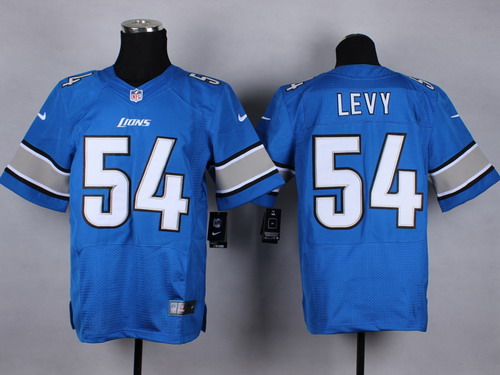Nike Detroit Lions #54 DeAndre Levy Light Blue Elite Jersey