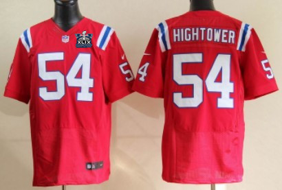Nike New England Patriots #54 Donta Hightower 2015 Super Bowl XLIX Championship Red Elite Jersey
