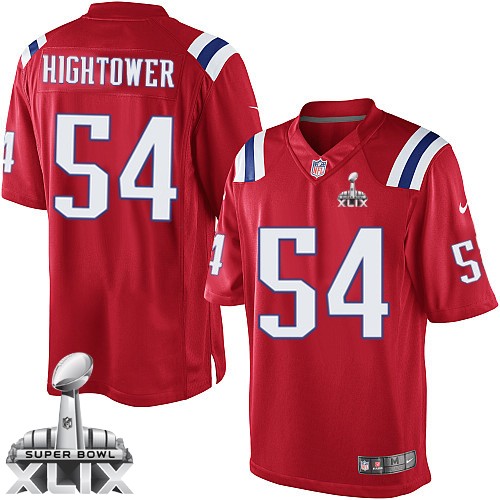 Nike New England Patriots #54 Donta Hightower 2015 Super Bowl XLIX Red Limited Jersey