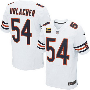 Nike Chicago Bears #54 Brian Urlacher White C Patch Elite Jersey